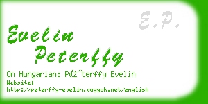 evelin peterffy business card